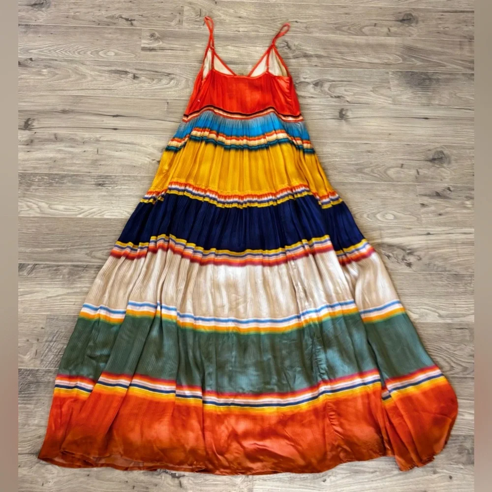 Tanvi Kedia V-Neck Colorblock Midi Dress –Anthropologie NWOT, Size Small - Picture 4 of 7